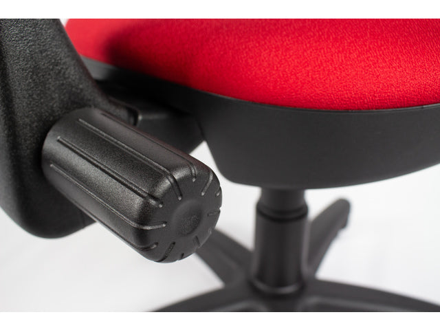 Bureaustoel Linea Tiger 01 rood/rood met armleuning