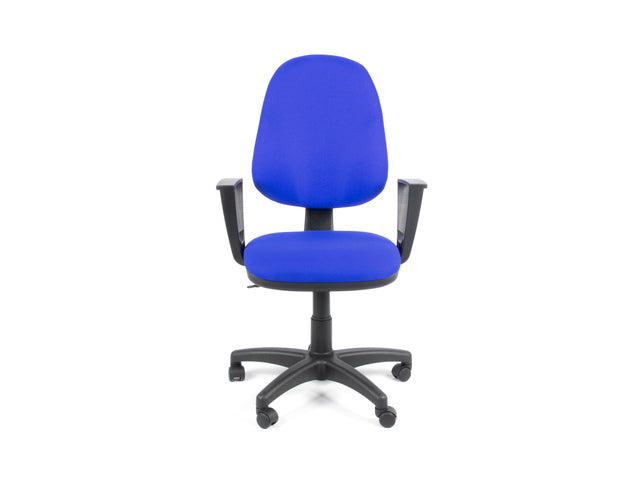 Bureaustoel Linea Tiger 01 blauw/blauw met armleuning