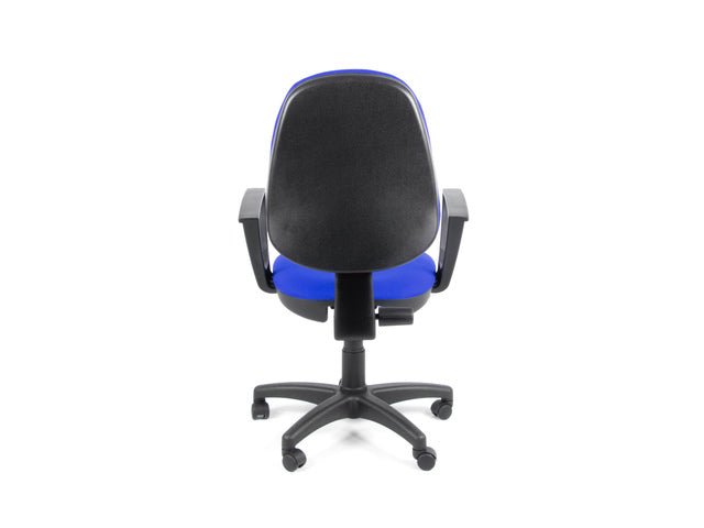 Bureaustoel Linea Tiger 01 blauw/blauw met armleuning
