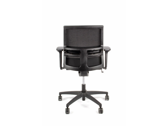 Bureaustoel Linea Omnia 02 zwart/zwart met 3D armleuning
