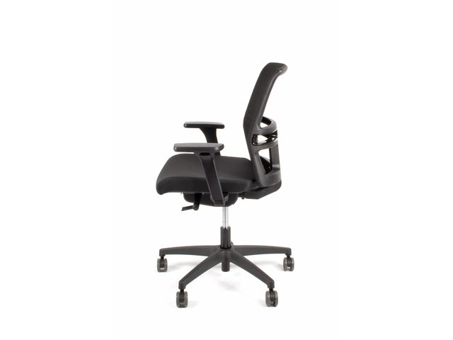 Bureaustoel Linea Omnia 02 zwart/zwart met 3D armleuning