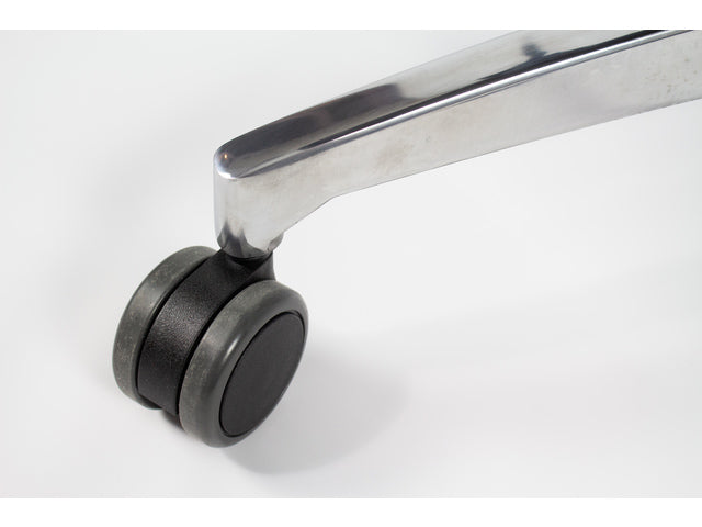Bureaustoel Linea Omnia 01/PT zwart/zwart met 3D armleuning, hoofdsteun en aluminium voet