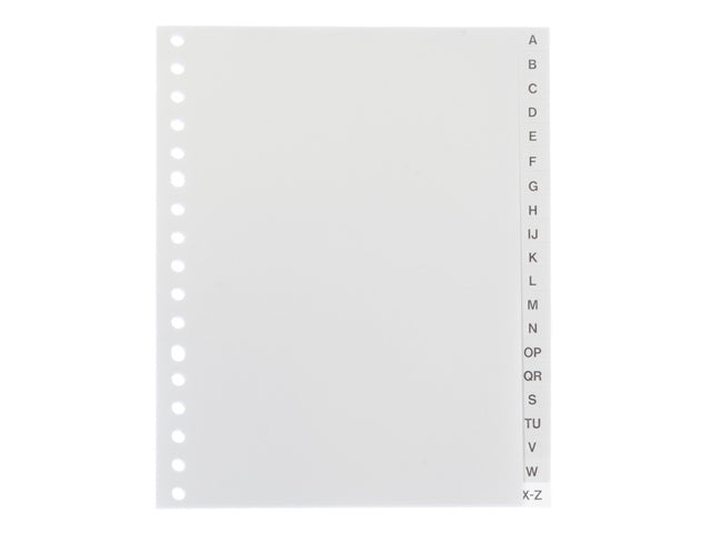 Tabblad Multo A5 17r letters AZ PP 120 micron 20 delig grijs