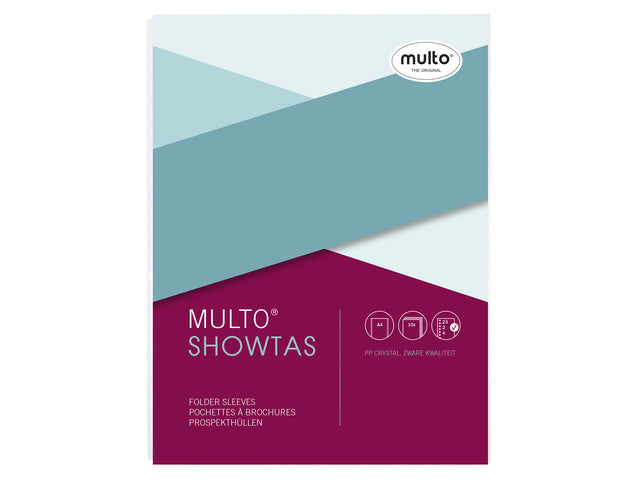 Showtas Multo A4 23r PP 120 micron glashelder krimp a 10 stuks