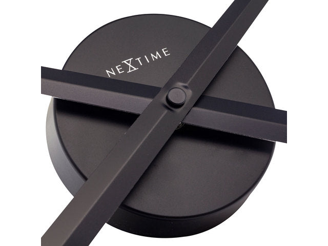 Wandklok NeXtime dia. 70 cm, zwart, 'Handen'