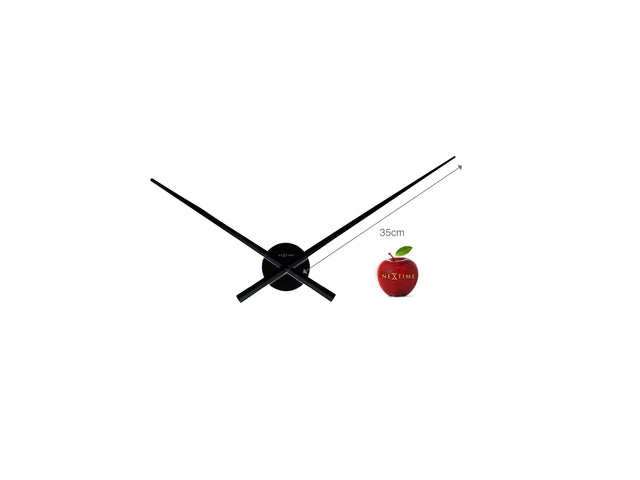 Wandklok NeXtime dia. 70 cm, zwart, 'Handen'