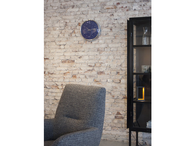 Wandklok NeXtime 60 minuten Ø33 metaal blauw