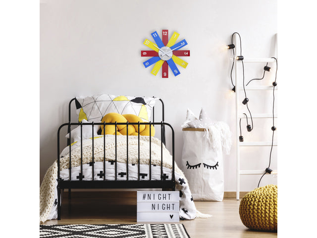 Design wandklok - 40cm- Stille klok - Multicolor - Acryl - NeXtime "Plexi"
