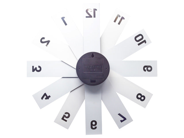 Design wandklok - 40cm- Stille klok - Zwart - Acryl - NeXtime "Plexi"