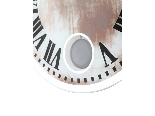 Wandklok NeXtime dia. 43 x 4,2 cm, glas, wit, 'Romana'