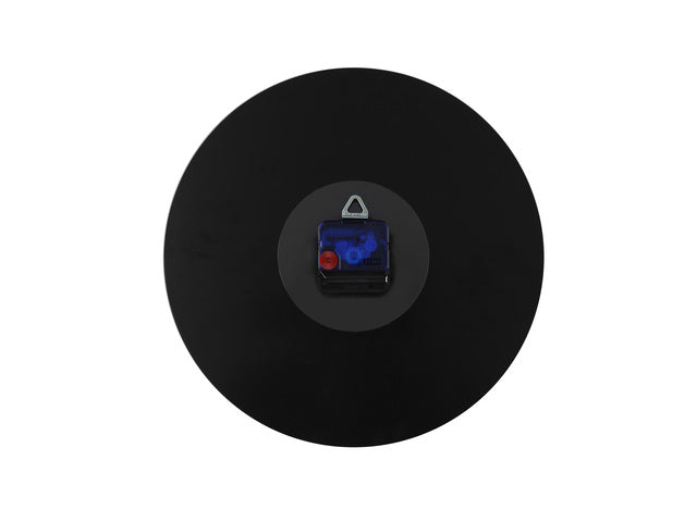Wandklok NeXtime dia. 30 x 3,5 cm, glas, zwart, 'Classy Round'