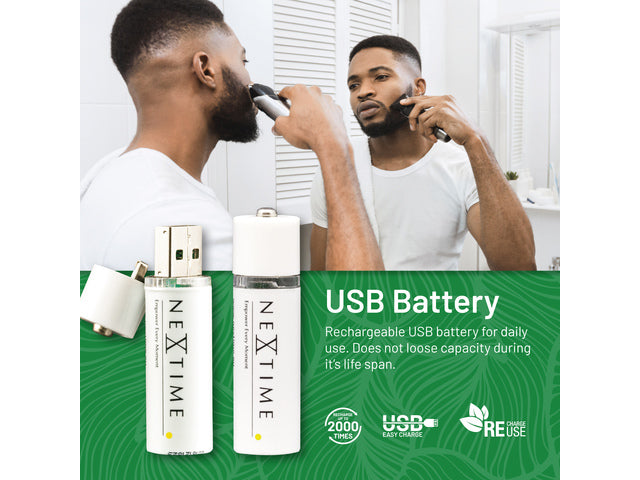 Nextime oplaadbare AA USB-Batterij blister a 2 stuks.