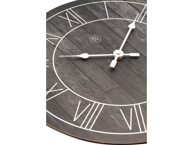 Wandklok nXt Paul dia 40cm hout zwart