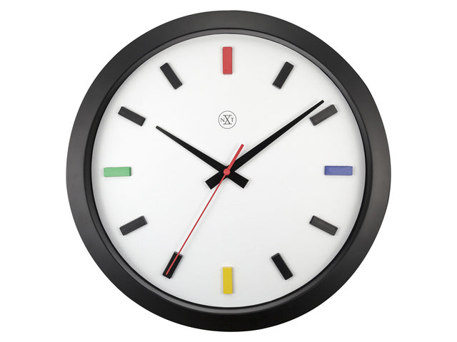 Kleurrijke wandklok - 36cm - Stille klok - Multicolor - nXt by NeXtime - "Mix"