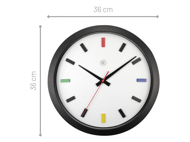 Kleurrijke wandklok - 36cm - Stille klok - Multicolor - nXt by NeXtime - "Mix"