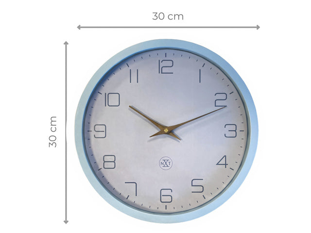 Wandklok nXt ECO 30cm blauw