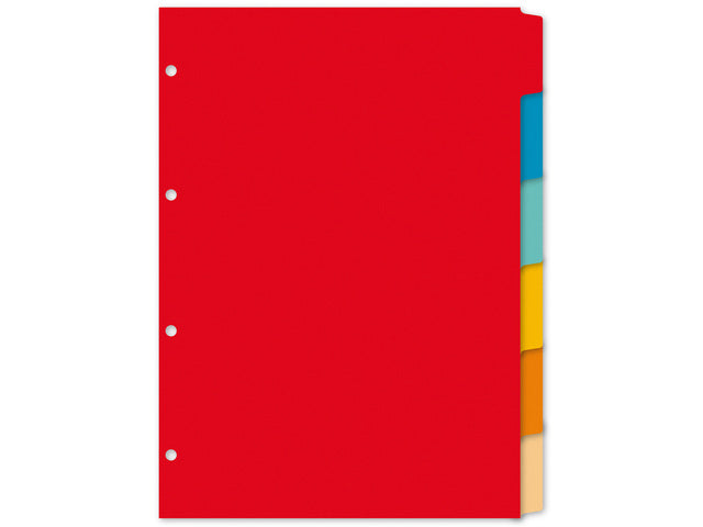Tabblad Kangaro A4 blanco karton 180 gram assorti 4-gaats 6-delig