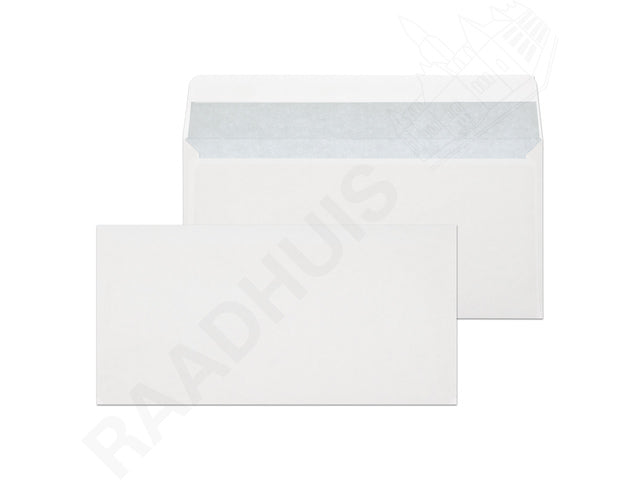 Dienstenvelop Raadhuis 110x220mm DL (EA5/6) wit met plakstrip doos a 500 stuks