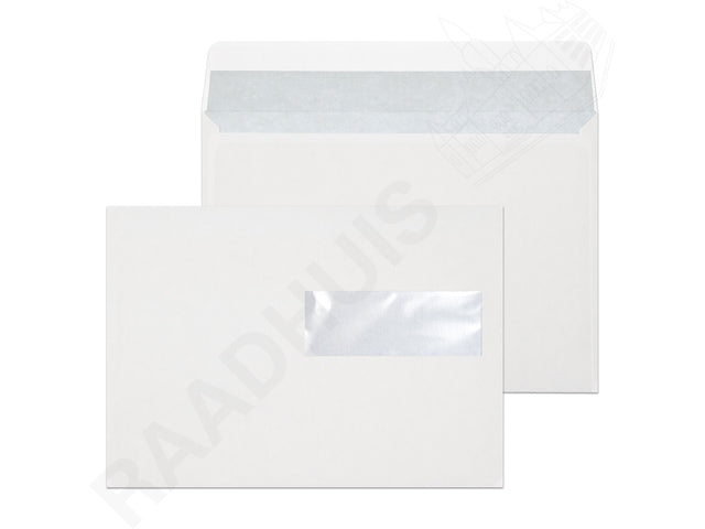 Dienstenvelop venster rechts Raadhuis 156x220mm EA5 wit gegomd doos a 500 stuks
