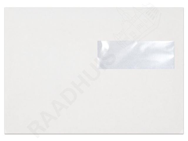 Envelop Raadhuis 162x229 C5 VR dienst plakstrip wit 80gr 25 stuks