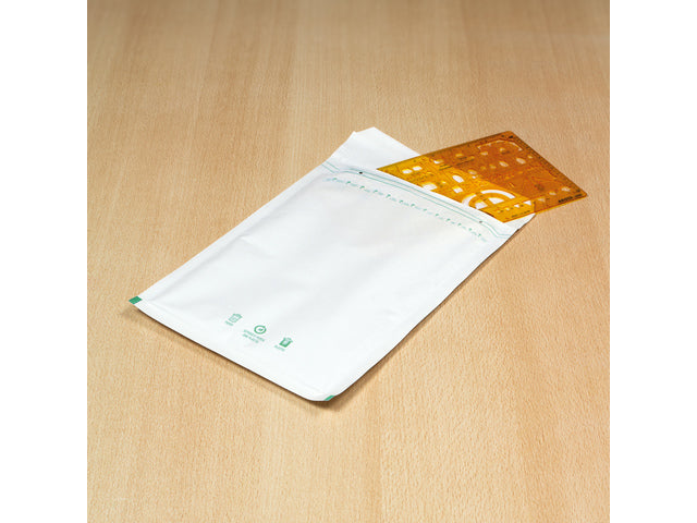 Luchtkussenenvelop Raadhuis 180x265mm D14 wit plakstrip doos a 100 stuks