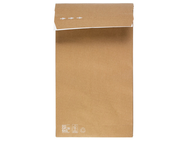 Monsterzak Raadhuis 250x430x80 mm kraftliner recycling 10 st bruin Do Good Bag 135 gram