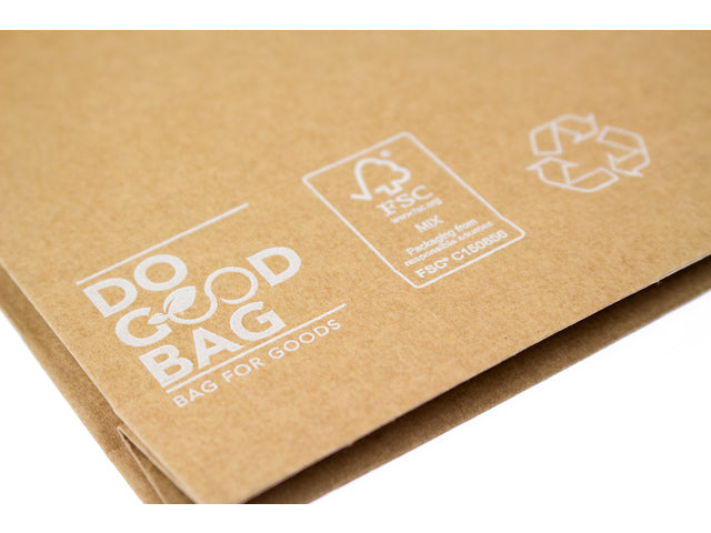 Monsterzak Raadhuis 380x480x80 mm kraftliner recycling 10 st bruin Do Good Bag 135 gram