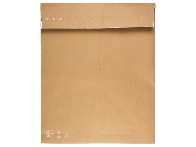 Monsterzak Raadhuis 450x550x80 mm kraftliner recycling 10 st bruin Do Good Bag 135 gram