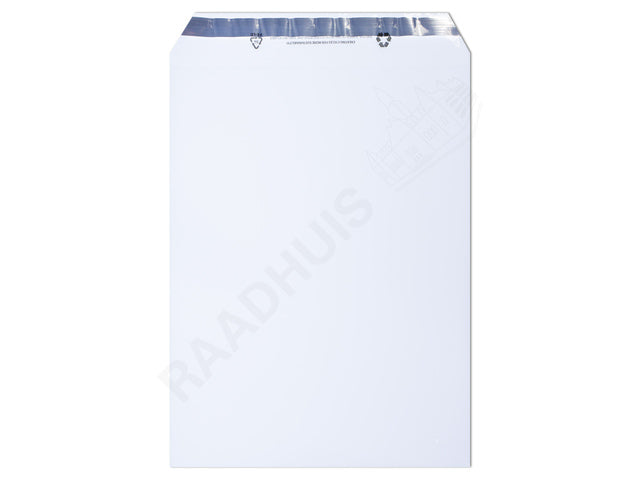 Verzendenvelop Raadhuis 235x310mm transparant met plakstrip krimp a 50st.