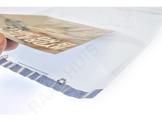 Verzendenvelop Raadhuis 235x310mm transparant met plakstrip doos a 1000 stuks
