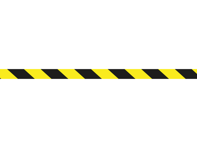 Vloermarkeringstape Raadhuis PVC 50mm x 33m zwart/geel 3 rol