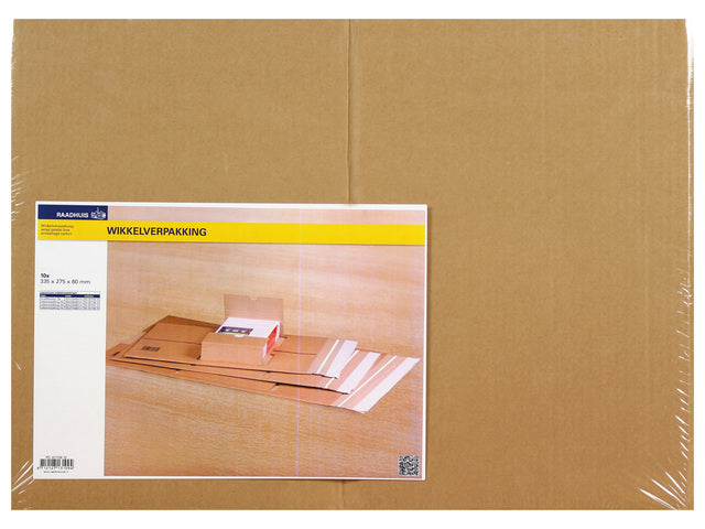 Wikkelverpakking Raadhuis A4+ 335x275x80mm braun 10 Stück