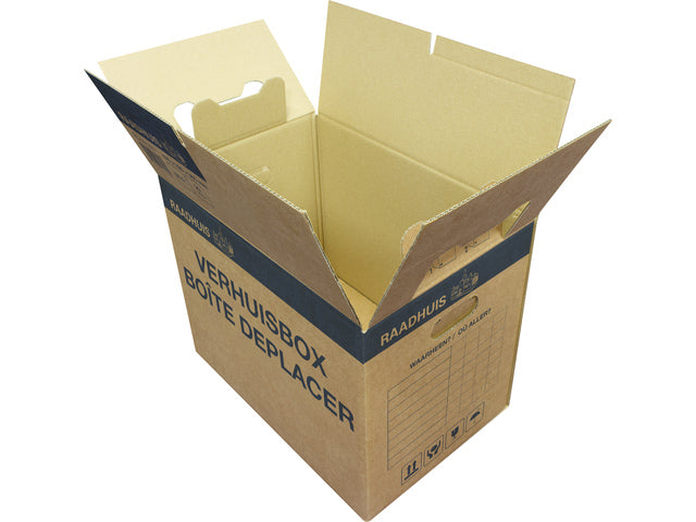 Verhuisdoos Budget Raadhuis Doppelboden, 485x320x365mm (inwendig)