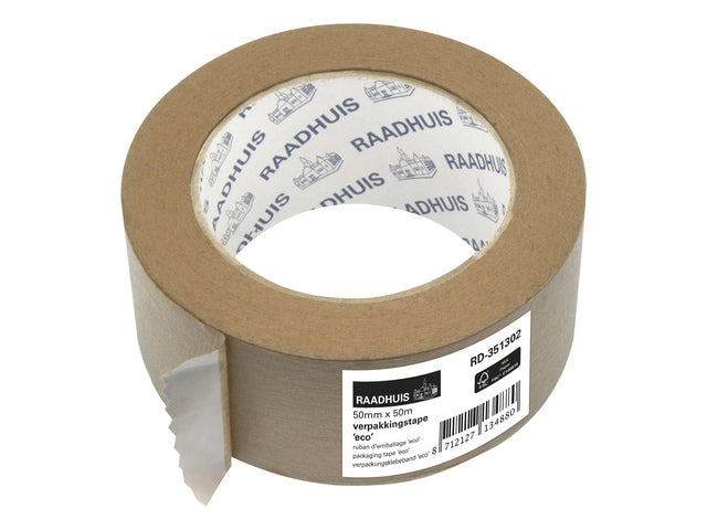 Verpackungsklebeband ECO Raadhuis 50 mm x 50 m aus Papier