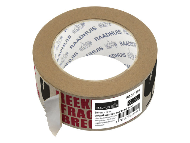 Verpackungsklebeband ECO Raadhuis 50 mm x 50 m aus Papier