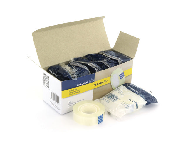 Plakband Raadhuis transparant 15mm x 33m