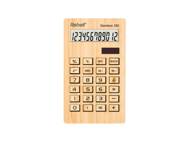 Rekenmachine Rebell BAMBOO 350WB hout
