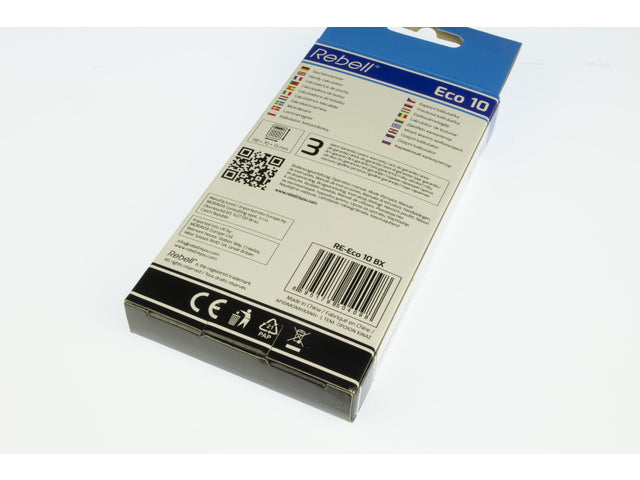 Rekenmachine Rebell ECO 10 BX zwart hand 8 cijfers Blauwe Engel certificaat
