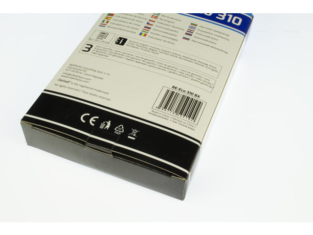 Taschenrechner Rebell ECO 310 BX schwarz Schreibtisch 8-stellig Blauer Engel zertifiziert