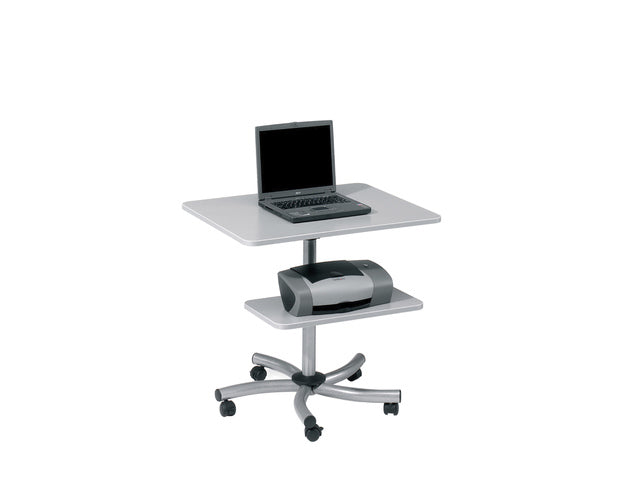 Mobiele werktafel Rocada 2 verstelbare bladen melamine grijs
