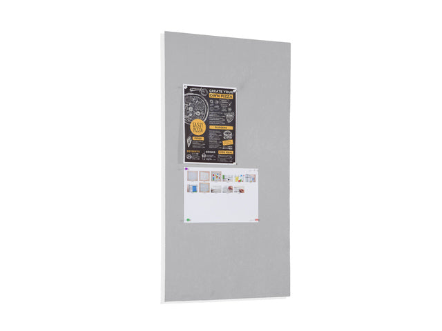 Prikbord Rocada Skinprikbord 75x115cm stof grijs