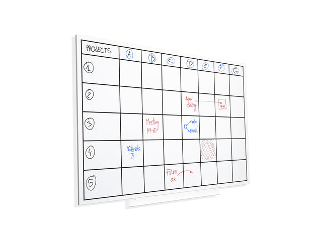 Whiteboard Rocada Skinplanner 75x115cm wit gelakt