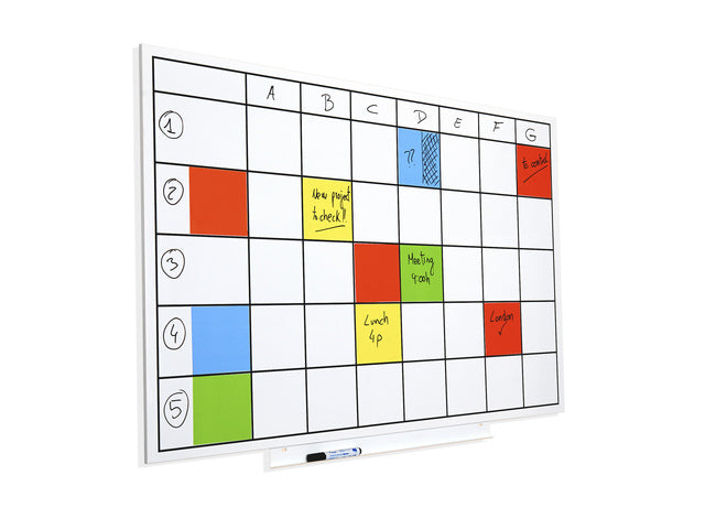 Whiteboard Rocada Skinplanner 75x115cm wit gelakt
