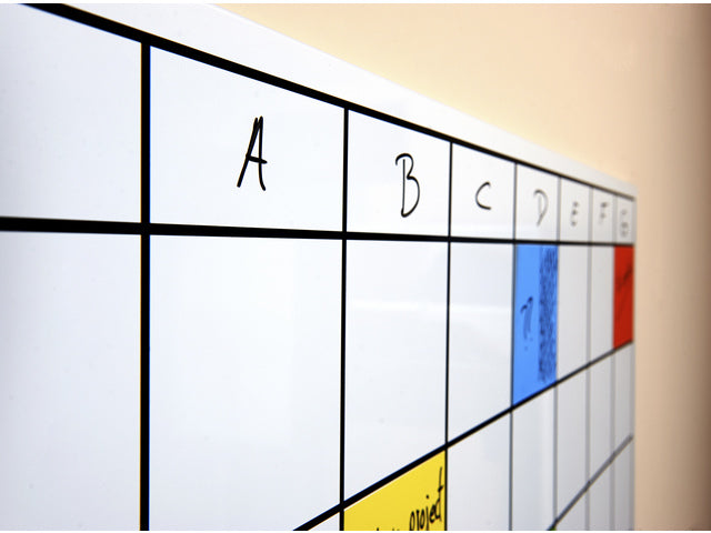 Whiteboard Rocada Skinplanner 75x115cm wit gelakt