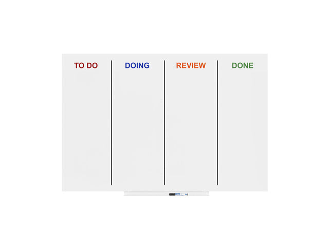 Whiteboard Rocada Skinagile 100x150cm wit gelakt