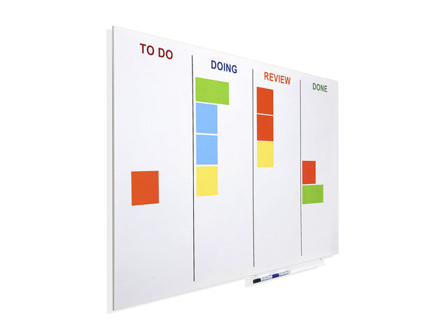 Whiteboard Rocada Skinagile 100x150cm wit gelakt