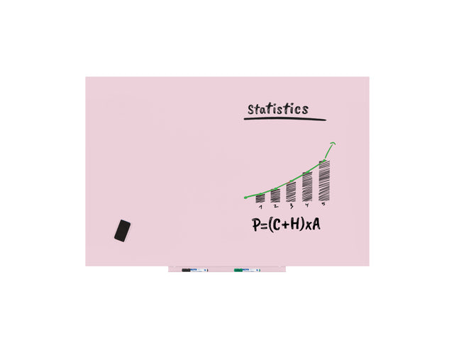 Whiteboard Rocada Huidskleur 100x150cm roze gelakt