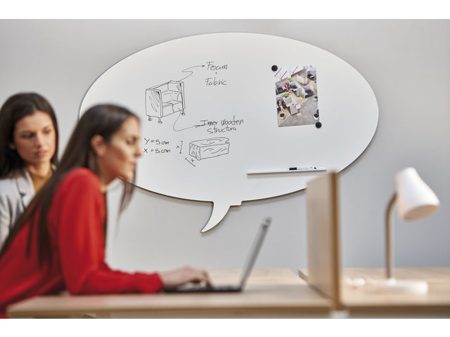Whiteboard Rocada Skinshape Talk 75x115cm wit gelakt
