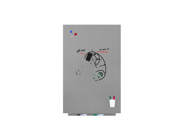 Whiteboard Rocada Skinpro 75x115cm grijs gelakt