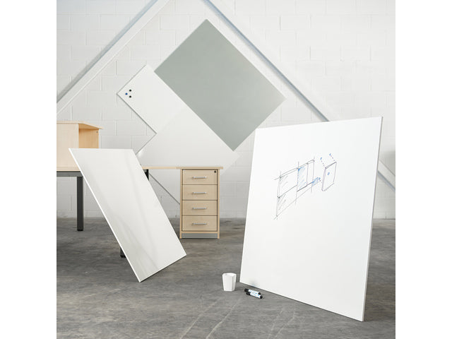 Whiteboard Rocada Skin Pro-Duo 2x module 100x100 cm PE gecoat wit